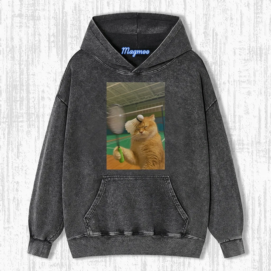 BADMINTON CAT T-SHIRT-Magmoo