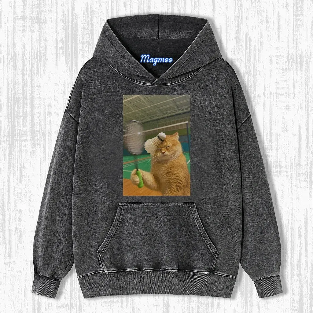 BADMINTON CAT T-SHIRT-Magmoo