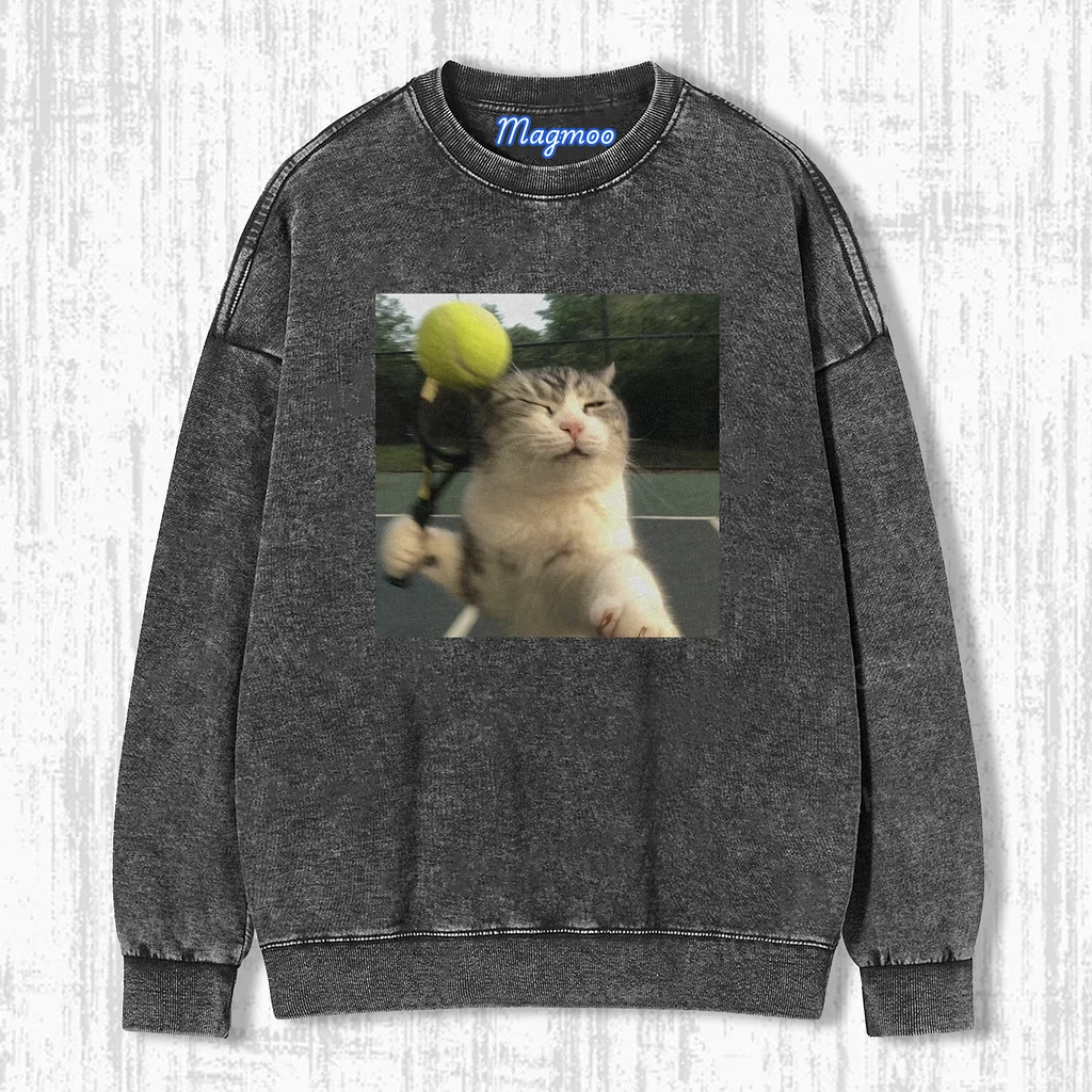 TENNIS BALL CAT T-SHIRT-Magmoo