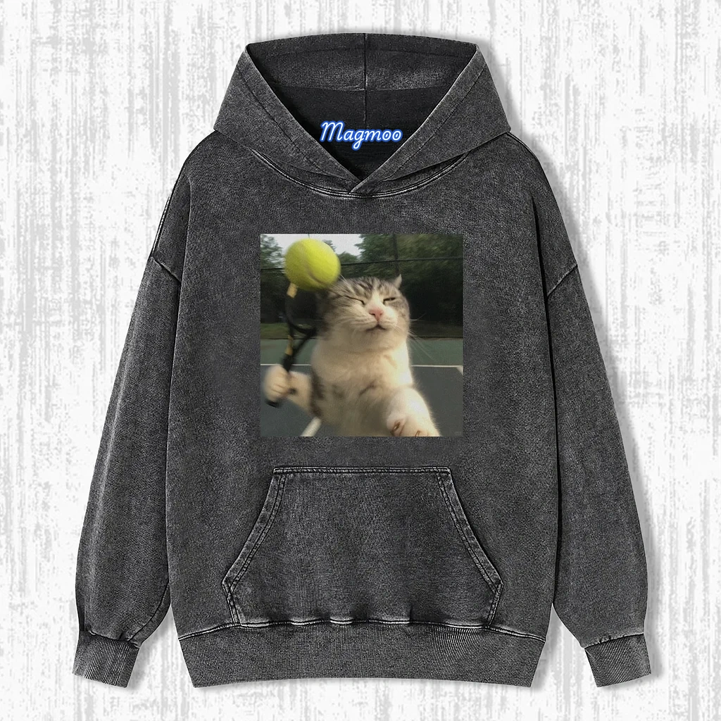 TENNIS BALL CAT T-SHIRT-Magmoo