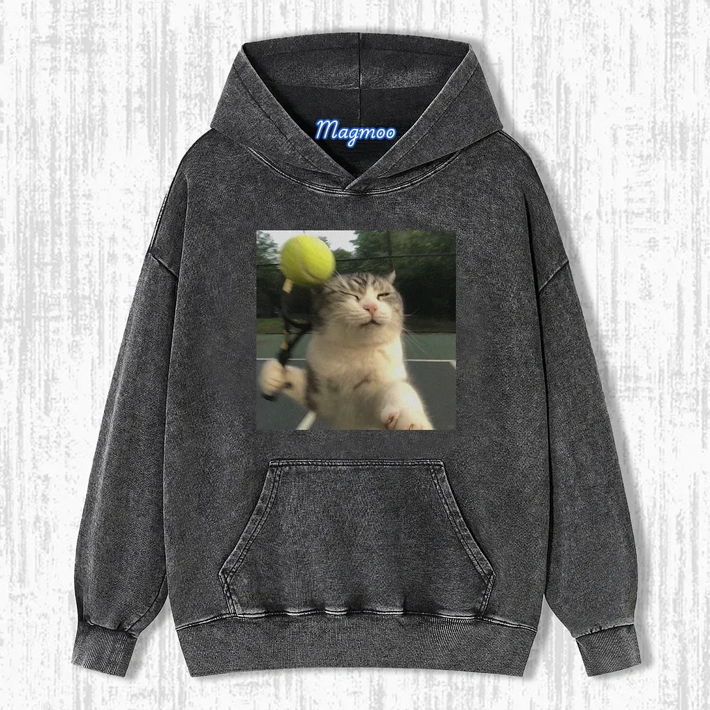 TENNIS BALL CAT T-SHIRT-Magmoo