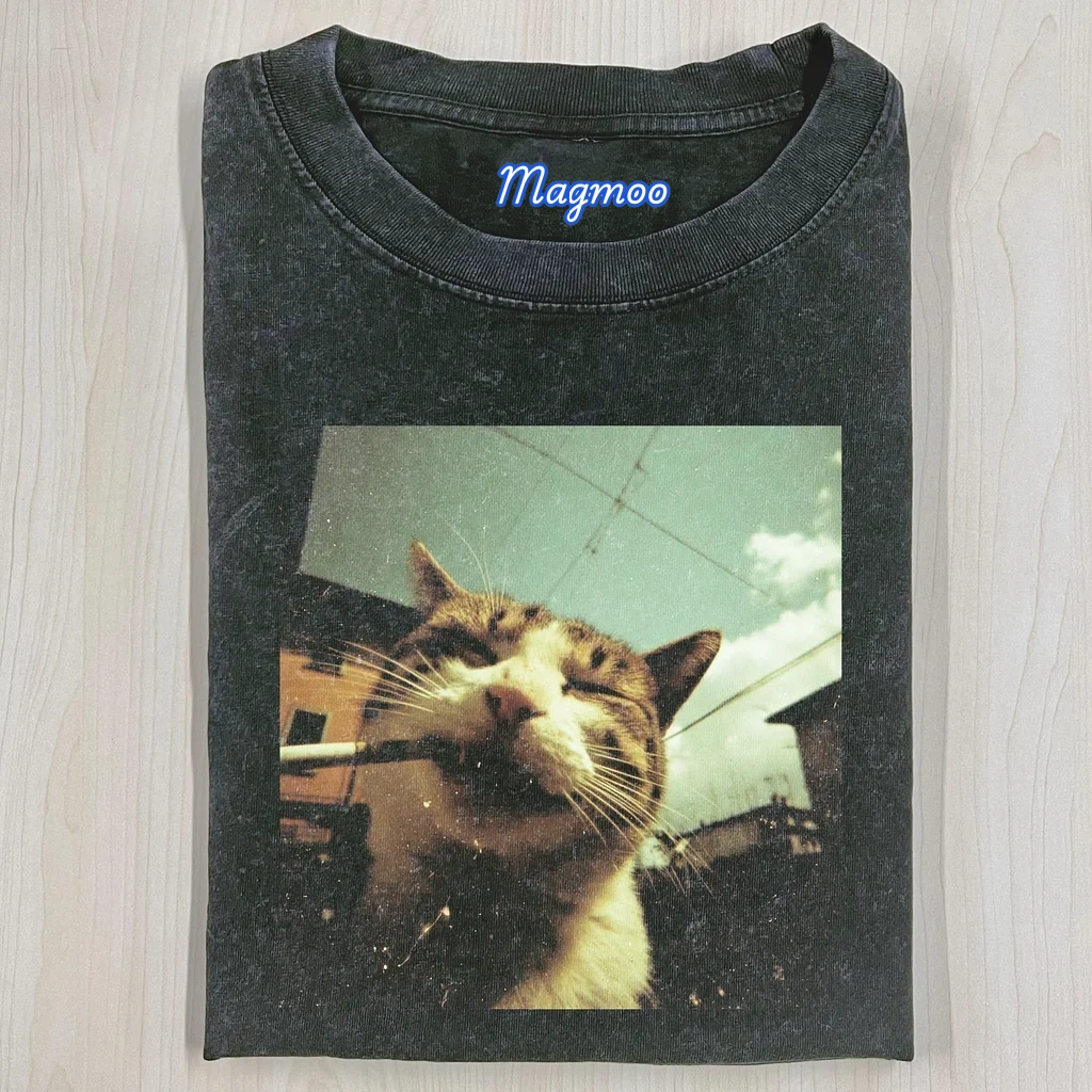 WACKY CAT T-SHIRT-Magmoo