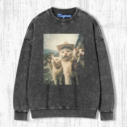 SMOKING CAT T-SHIRT-Magmoo