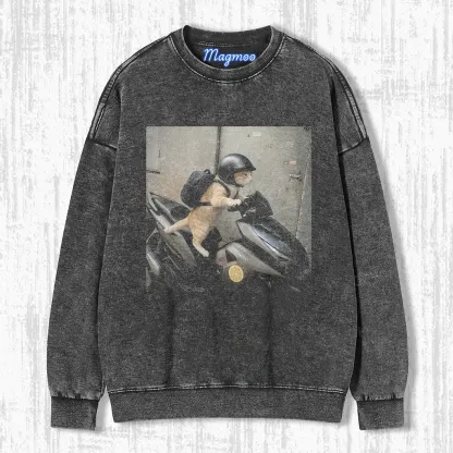 MOTORCYCLE CAT T-SHIRT-Magmoo