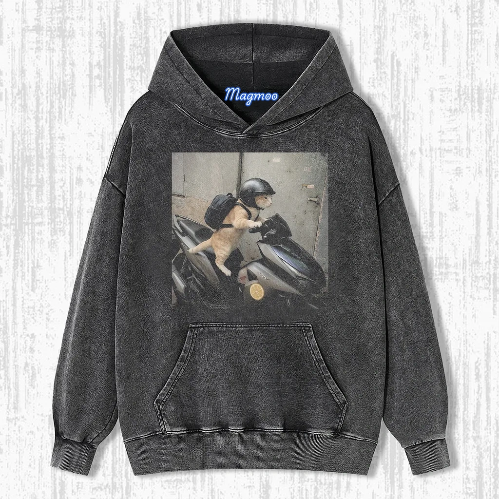 MOTORCYCLE CAT T-SHIRT-Magmoo