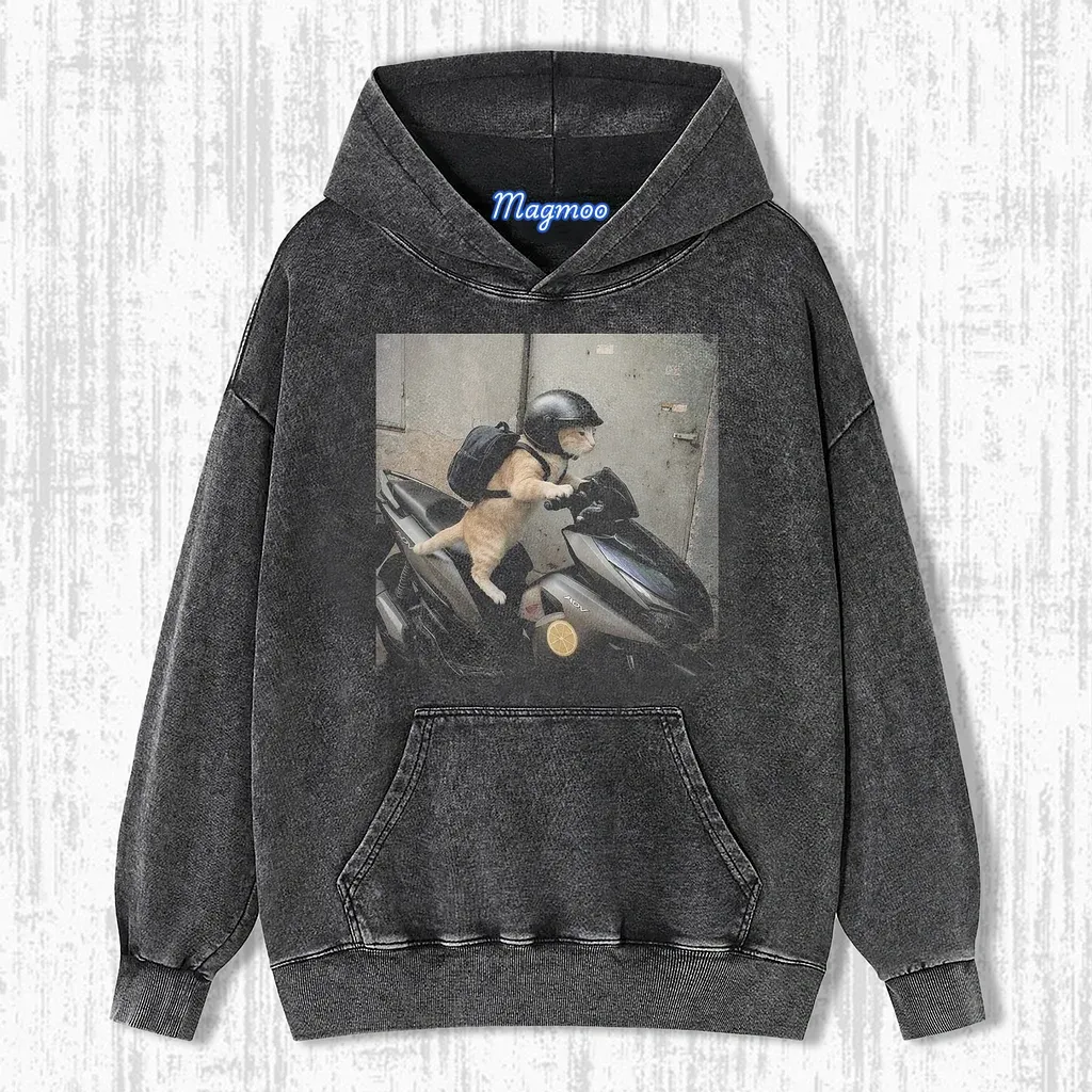 MOTORCYCLE CAT T-SHIRT-Magmoo