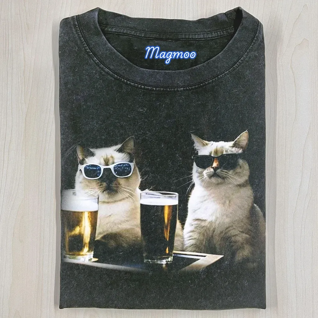 WACKY CAT T-SHIRT-Magmoo