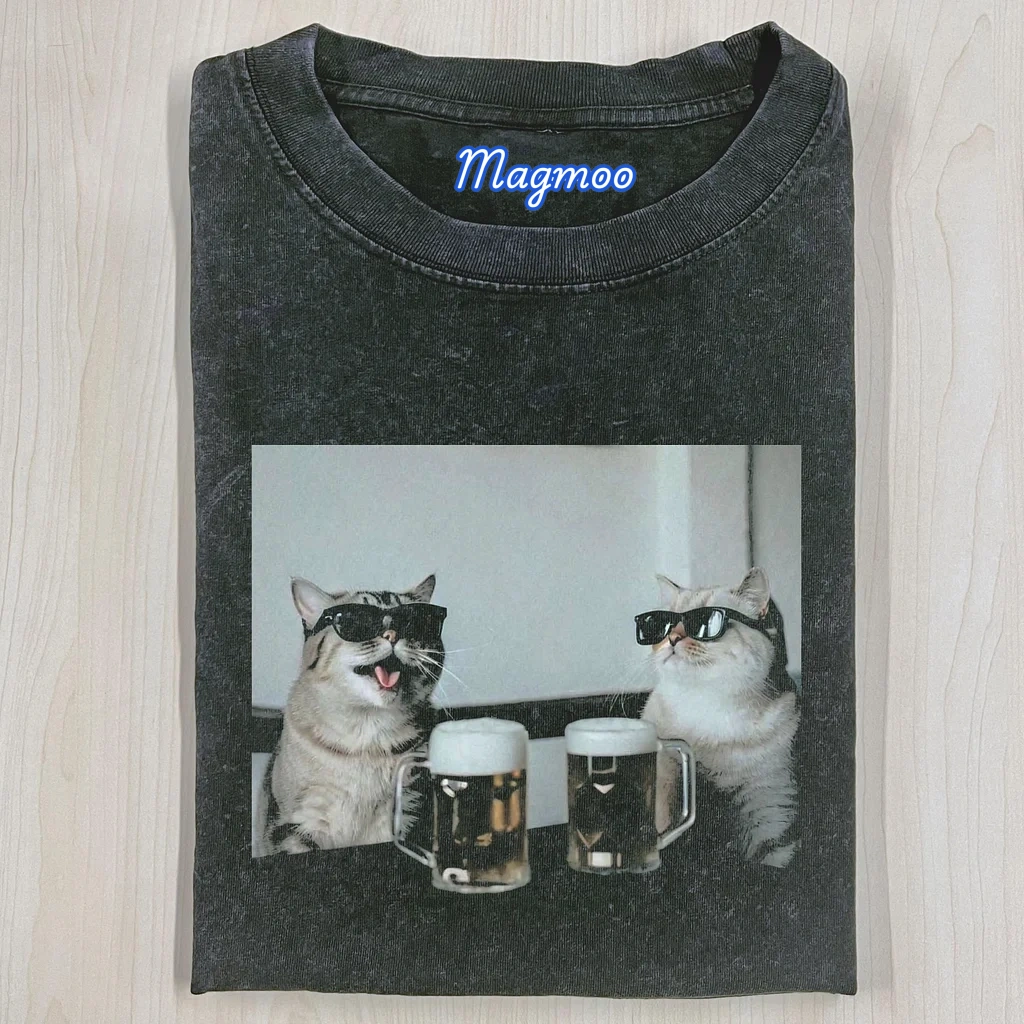WACKY CAT T-SHIRT-Magmoo