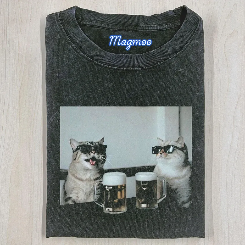 WACKY CAT T-SHIRT-Magmoo
