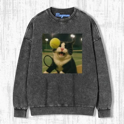 TENNIS BALL CAT T-SHIRT-Magmoo
