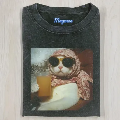 CALM AND COLLECTED CAT T-SHIRT