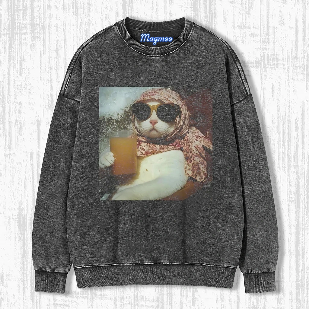 CALM AND COLLECTED CAT T-SHIRT