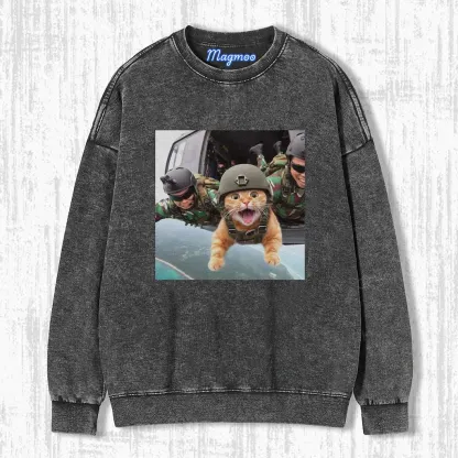 SKYDRIVING CAT T-SHIRT-Magmoo