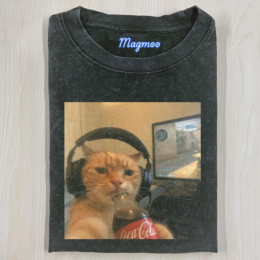 WACKY CAT T-SHIRT-Magmoo