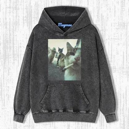 SMOKING CAT MEME T-SHIRT-Magmoo