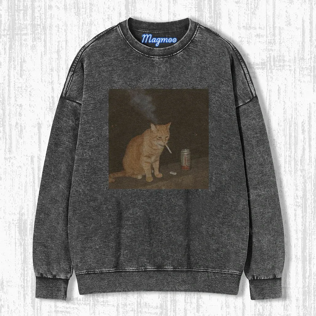 SMOKE CAT T-SHIRT-Magmoo