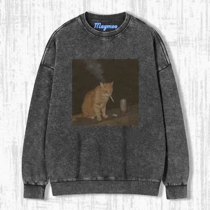 SMOKE CAT T-SHIRT-Magmoo