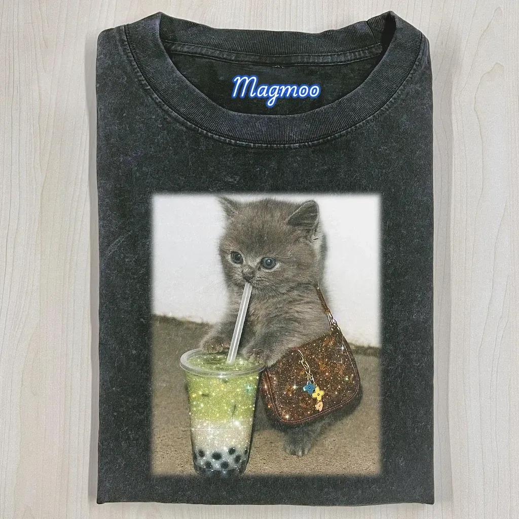 Embracing cat T- SHIRTS-Magmoo