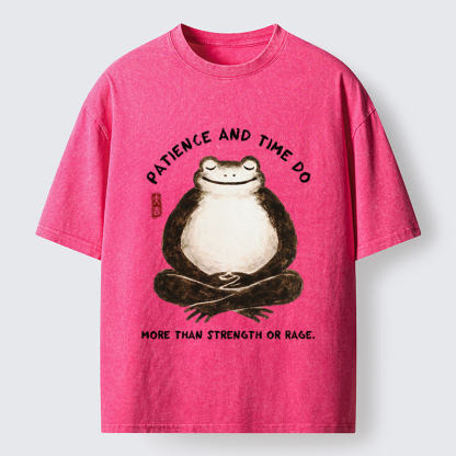 Magmoo Zen Frog Wisdom Washed T-Shirt