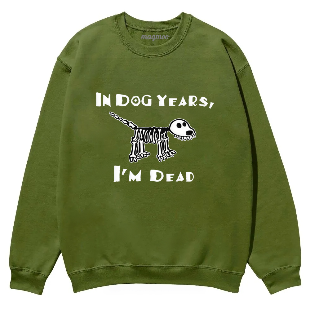 Magmoo Funny Meme Old Dog Dead In Dog Years Vibe Classic Sweatshirt