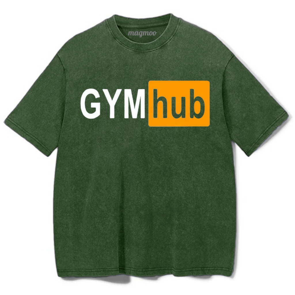 Magmoo Gym Hub Washed Gym Shirt