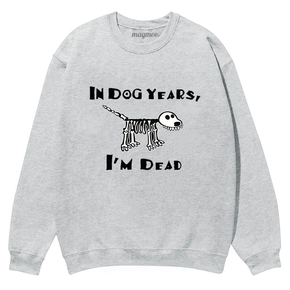 Magmoo Funny Meme Old Dog Dead In Dog Years Vibe Classic Sweatshirt