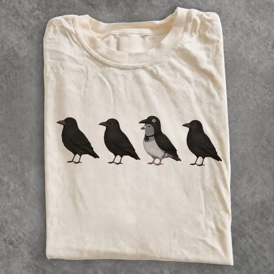 Magmoo Funny Crow Pigeon T-shirt