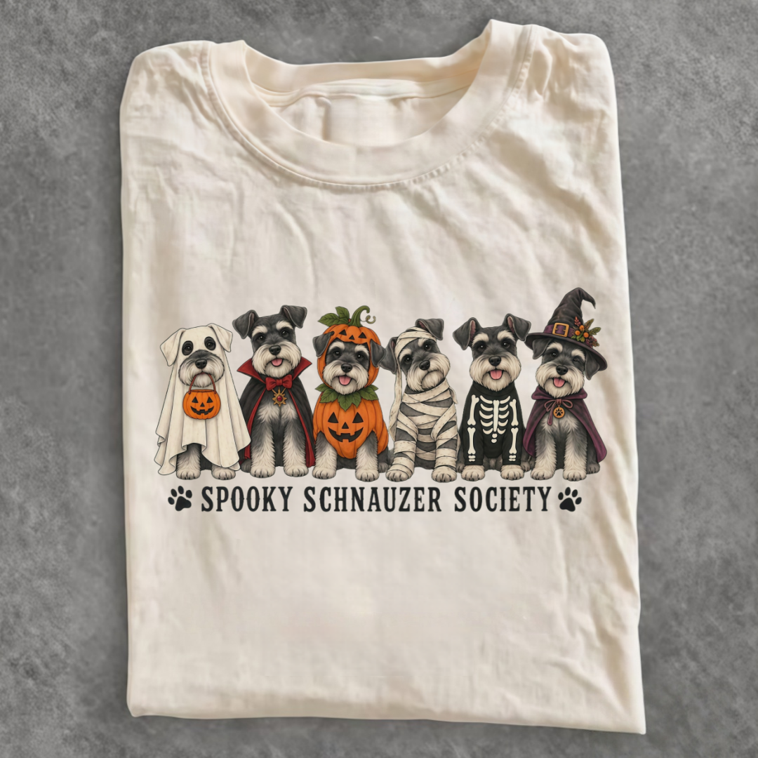 Magmoo Spooky Schnauzer Society T-shirt