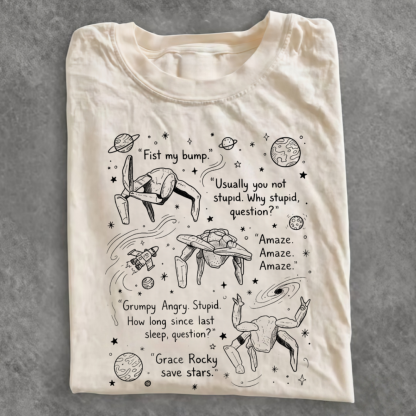 Magmoo Rocky Quotes Retro Space T-shirt