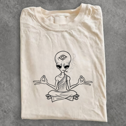 Magmoo Zen Alien Meditation T-shirt