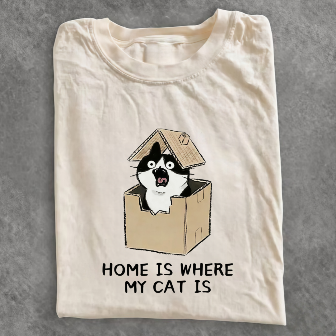 Magmoo Cat Box Home Funny Meme T-shirt