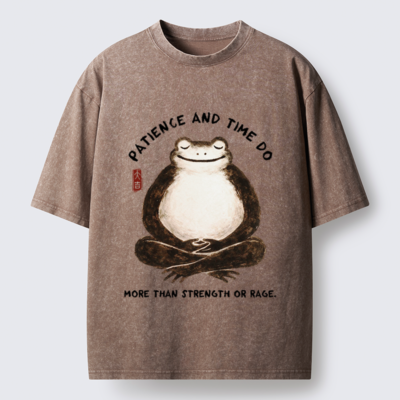 Magmoo Zen Frog Wisdom Washed T-Shirt