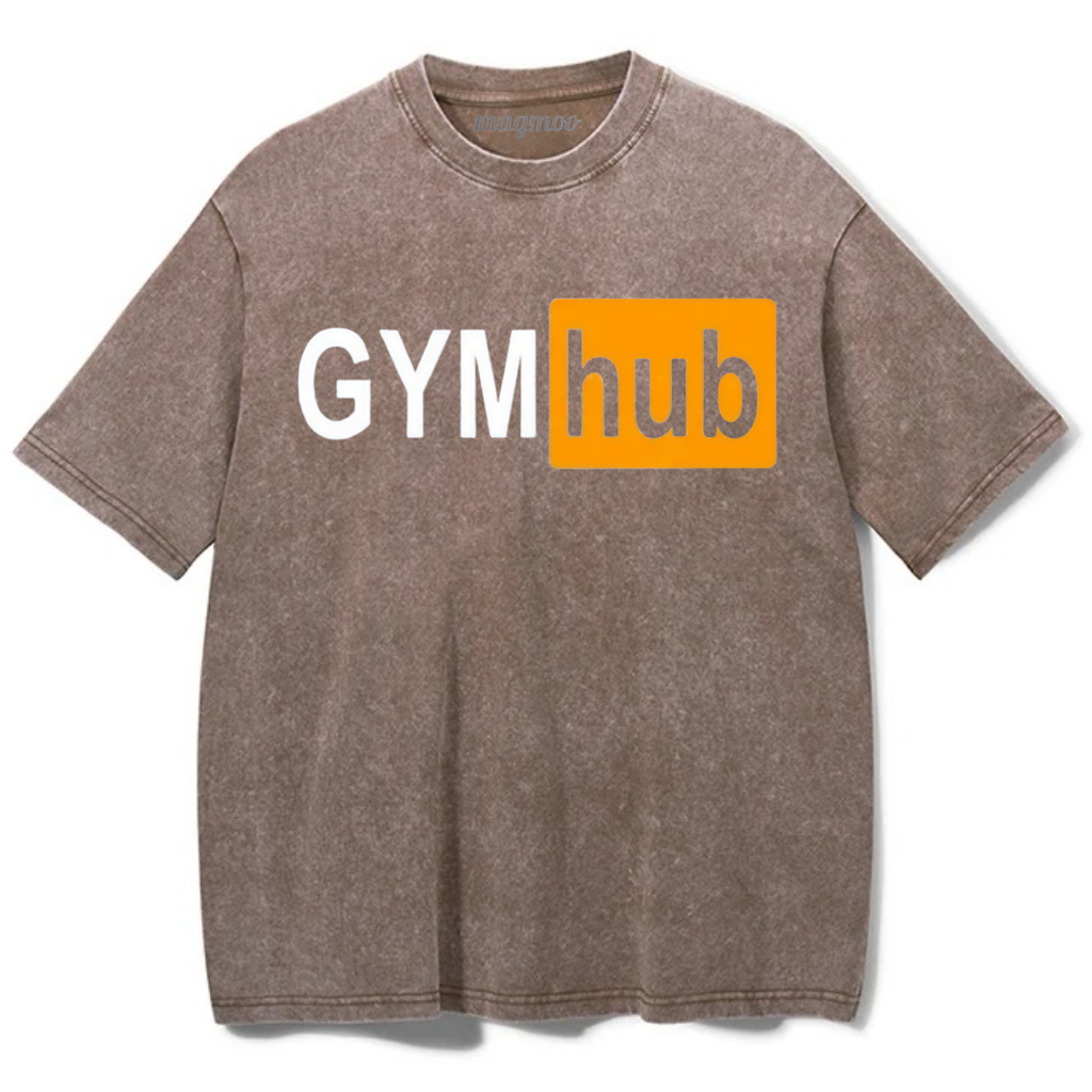 Magmoo Gym Hub Washed Gym Shirt