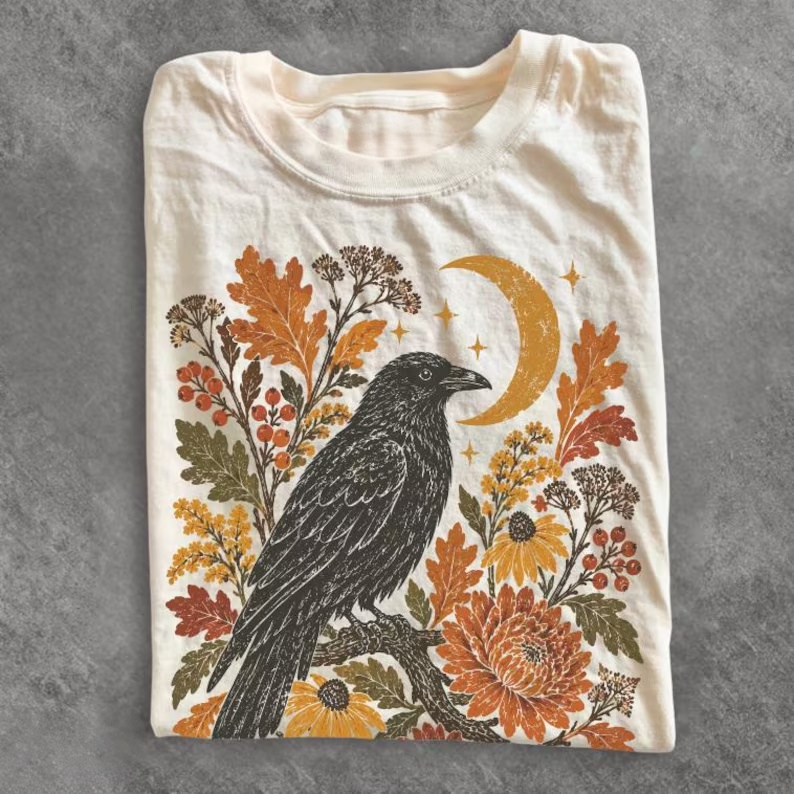 Magmoo Celestial Crow Fall T-shirt