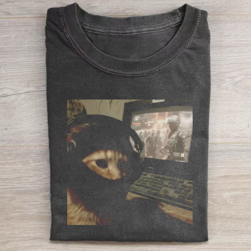 Magmoo Game Ski Mask Cat T-shirt