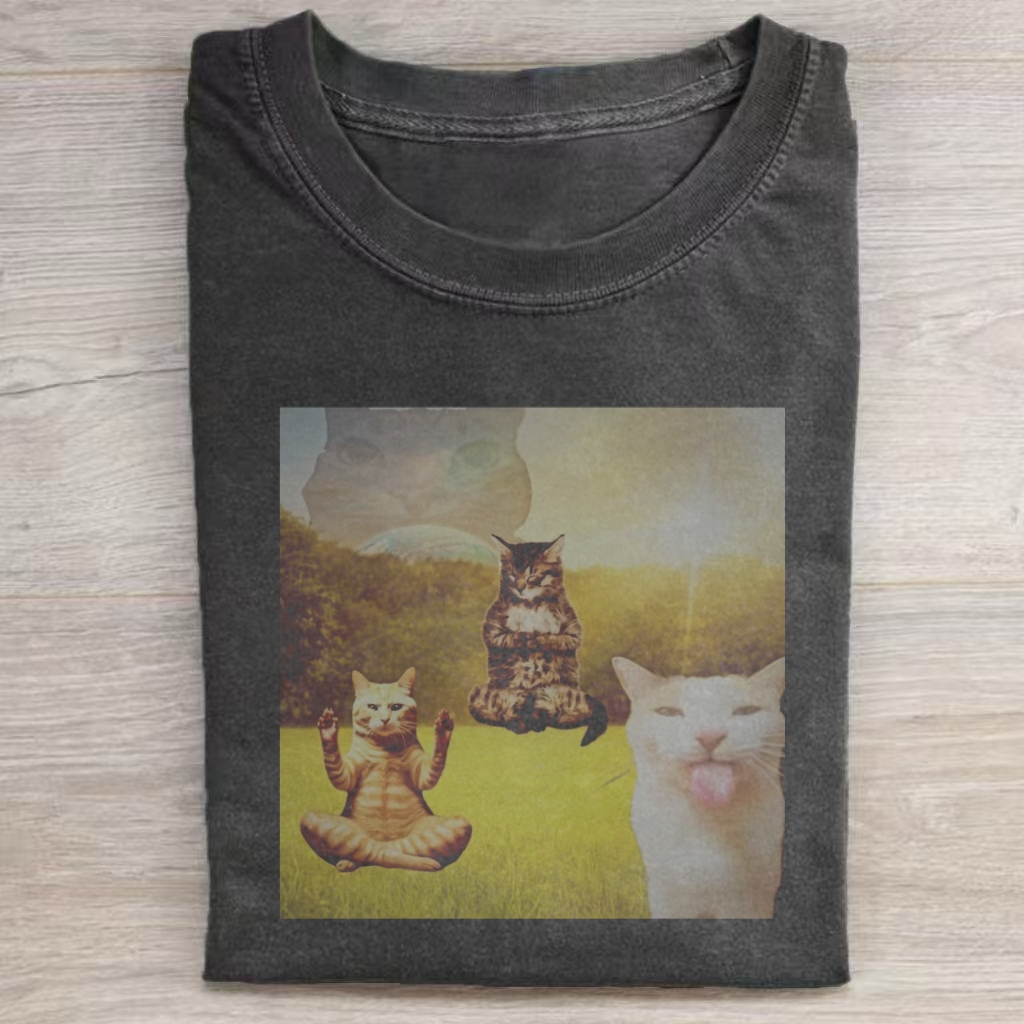 Magmoo Meditating Cats T-shirt