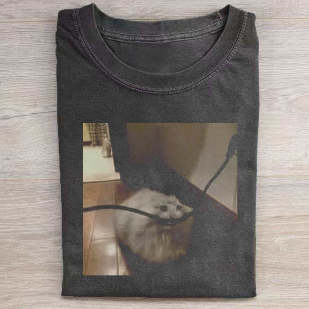 Magmoo Peeking Fluffy Cat T-shirt
