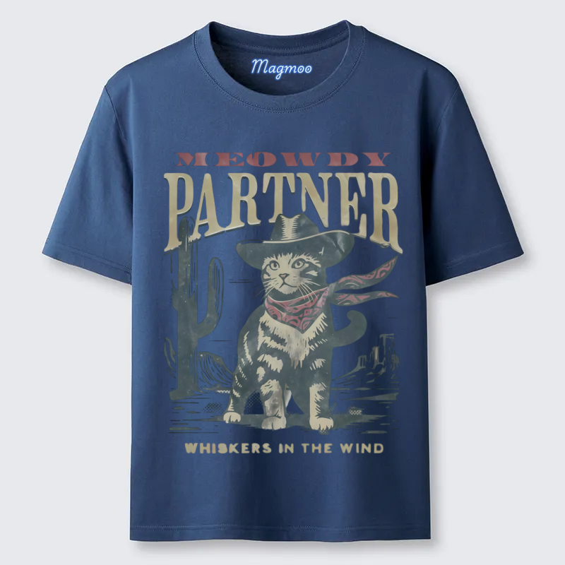 Magmoo Mwoedy Partner Cowboy Cat T-shirt
