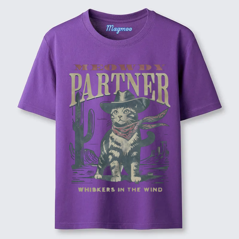 Magmoo Mwoedy Partner Cowboy Cat T-shirt