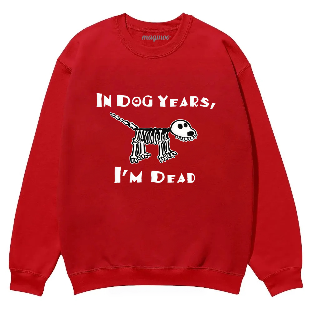 Magmoo Funny Meme Old Dog Dead In Dog Years Vibe Classic Sweatshirt