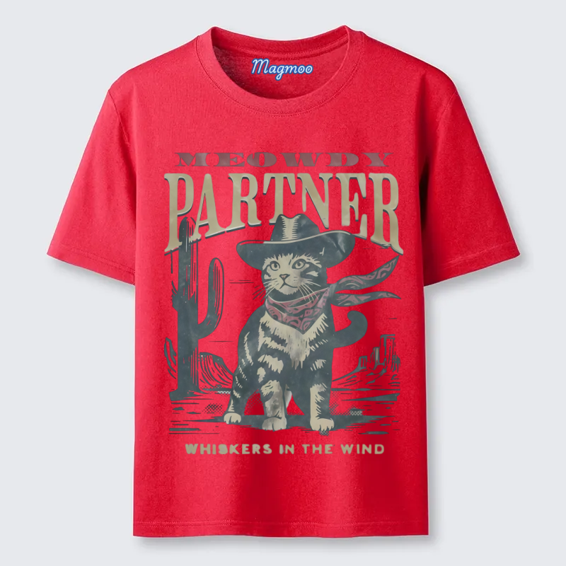 Magmoo Mwoedy Partner Cowboy Cat T-shirt