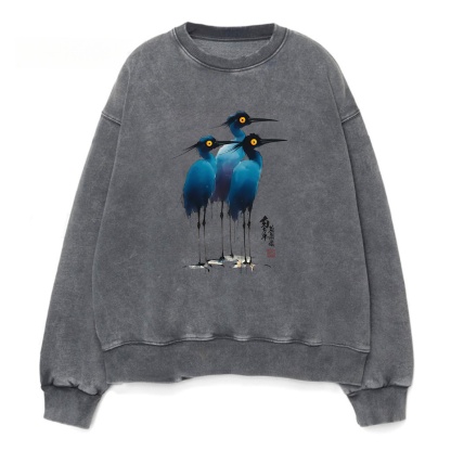 Magmoo Great Blue Heron Ink Painting T-shirt/ Sweatshirt/ Hoodie