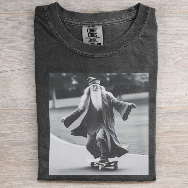 Dumbledore Skateboarding Unisex  T-shirt-Magmoo