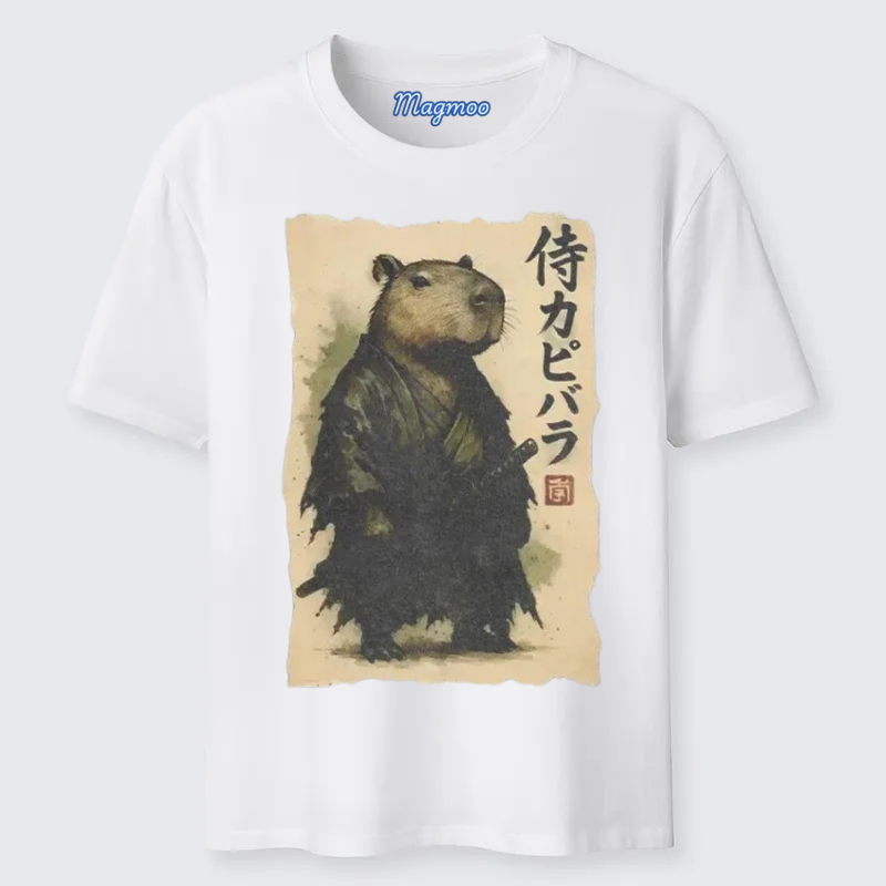 Magmoo Capybara Samurai T-shirt