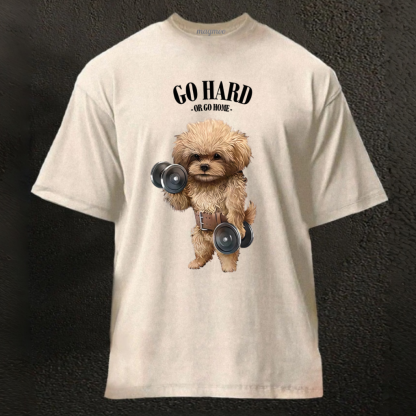 Magmoo Go Hard Or Go Home Washed Gym Shirt
