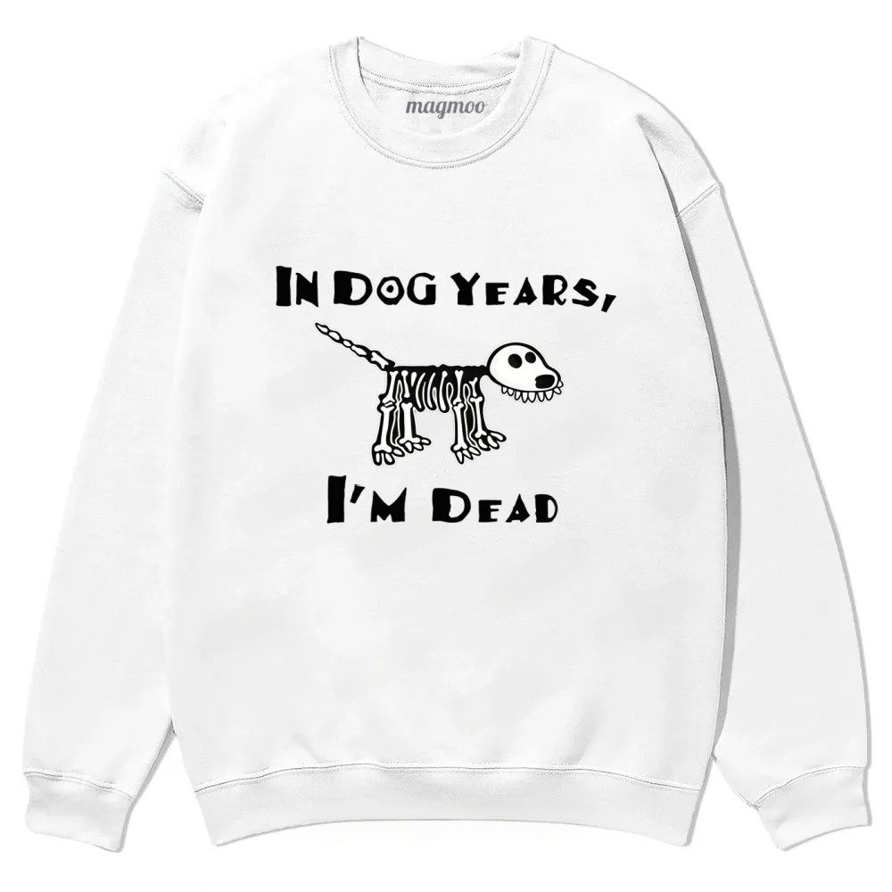 Magmoo Funny Meme Old Dog Dead In Dog Years Vibe Classic Sweatshirt