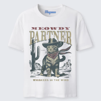Magmoo Mwoedy Partner Cowboy Cat T-shirt