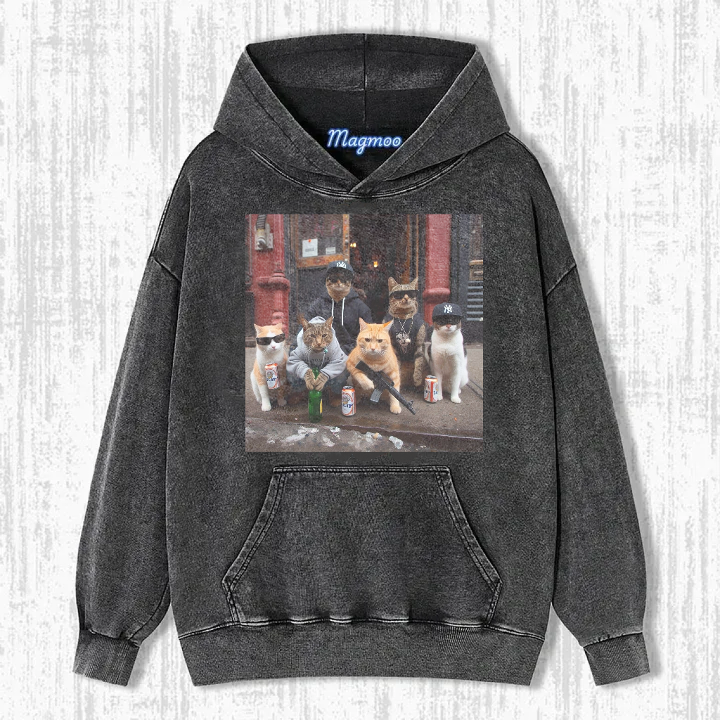 Retro Style Funny Cat Shirt/Sweatshirt/Hoodie-Magmoo