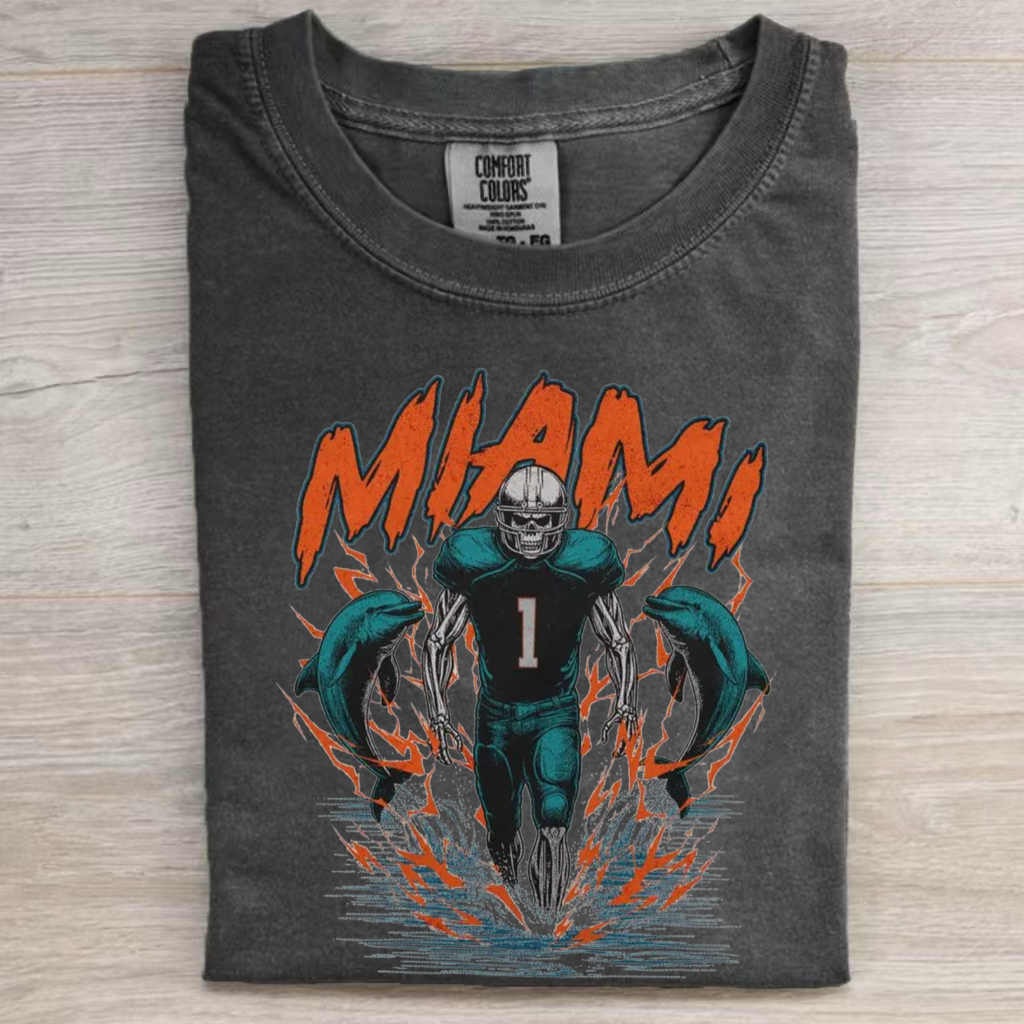 Retro Style Miami Football T-shirt