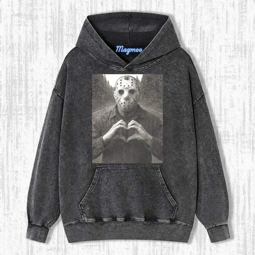 Funny Jason Horror Character Heart Hands T-shirt-Magmoo